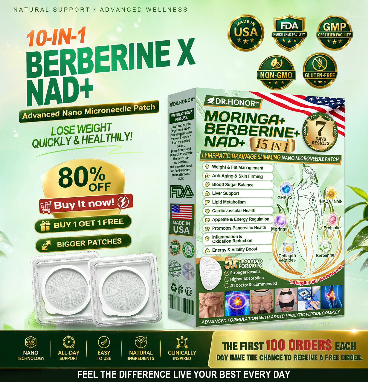 DR. HONOR® Official Store – Advanced 10-in-1 Metabolic Nano Patch | Boost Metabolism & Support Weight Management